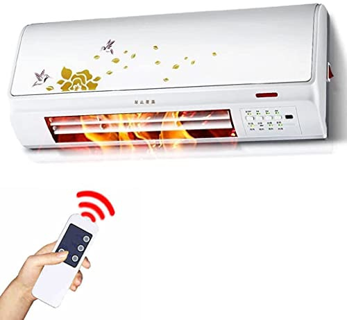 Bathroom Heaters Electric Fan Heater,Wall-Mounted Remote Control Convector Heater,Waterproof Electric Heating For Bathroom,With 3 Heat Settings,7.5h timing remote control (Remote Control Model)