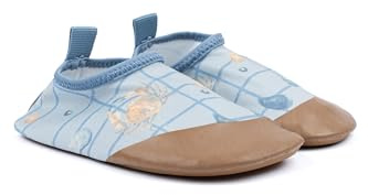 Mikk-line Chaussures de bain pour enfants, chaussures de natation et chaussures aquatiques, Bleu jeans clair, 23/24 EU