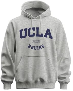 Stone Kids Sweat à Capuche Homme UCLA - Bruins - Licence Officielle (FR/ES, Alpha/Lettres, L, Taille Normale, Taille Normale, Gris Chiné)