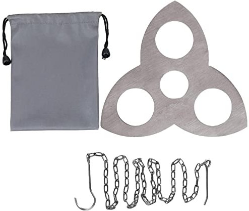 YAOGUI Camping BBQ Tripod Board And Adjustable Chain To Turn Branch Into Campfire Tripod Cooking Campfire Grill Pot Holder Hook Three-legged Stand