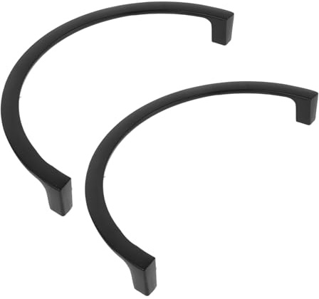 Amosfun Tiradores de Aluminio para Muebles Tirador Semi Circular Minimalista para Cocina Baño y Dormitorio Tiradores de Aleación de Aluminio para Armarios y Cómodas