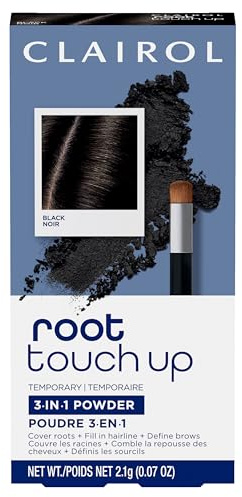Clairol Root Touch-Up Temporary Concealing Powder, Black Hair Color, 1 Count