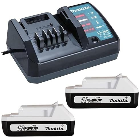 2 X Makita BL1815G 18v G-Series 1.3ah Lithium Ion Battery + DC18WA Charger