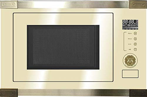 Kaiser EM 2545 ElfAD Einbau Multifunktions Mikrowelle,Schwarz Glas,25L,Heißluft Grill,21 Funktionen,Mikrowelle zum Einbau,8 Sonderfunktionen, Kartoffel, Pizza, Kindersicherung,Einbaumikrowelle Retro