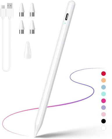 Stylus Pen for Touchscreen, Compatible for Android & iOS Phones/Tablet, Fast Charge Universal Stylus Pen for i-Phone, i-Pad, Tab A9+, High Sensitivity & Precision Stylist Pencil for Writing/Drawing