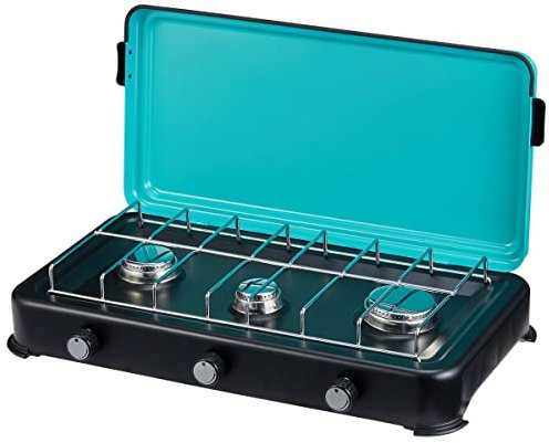 INTEC - Plaque de cuisson gaz 3 feux 3000W Cuisinière à gaz portable Butane/Propane