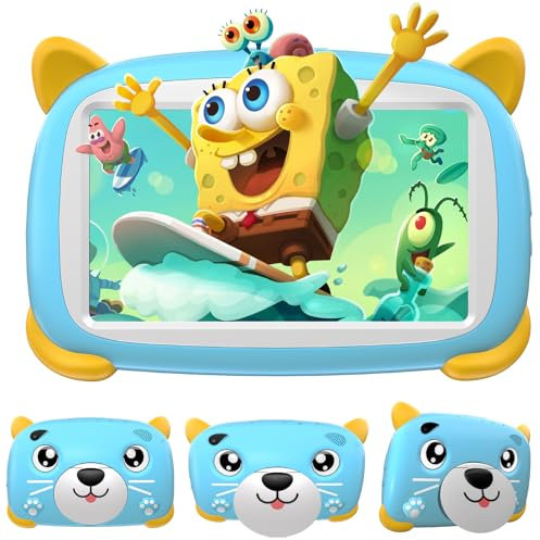 DOOGEE U7 Kinder Tablet, Android-Tablet 7 Zoll, 4-Kern-CPU, Tablet mit 4 GB (2+2 Erweiterung) RAM, 32 GB ROM, 1 TB TF, 3400 mAh, 2 MP Kamera, Bluetooth, Wi-Fi, Kids Space kompatibel, Blau