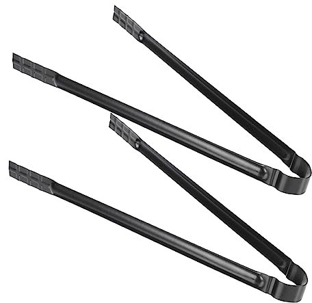 POPETPOP Pince Multifonction en Acier pour Charbon De Lot De 2 Outils De Barbecue Et Cheminée Idéal pour Manipuler Les Braises Et Le De Chauffage