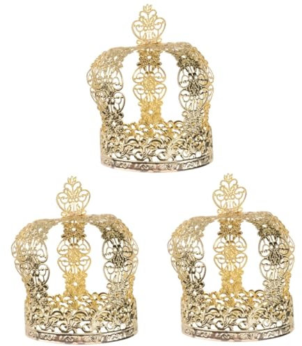 Ciieeo 3stücke Luxuriöse Geburtstagskrone Cake Topper Für Kreative Tortendekoration Für Geburtstagsfeiern Und Festivals Glänzendes