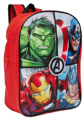 William Lamb Avengers Backpack Rucksack Kids Children's Character Hulk Captain America Iron Man & Thor Premium School Travel Bag