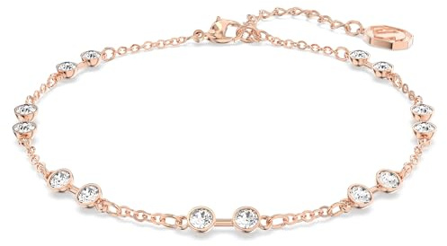 Swarovski Strand Remix Collection, Talla redonda, Blanco, Baño tono oro rosa