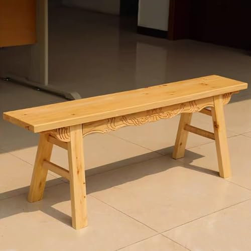 BRCYKRWY Rustico Panchina Ingresso Panca da Tavolo da Pranzo Panchetta Panchina da Pranzo A 2 Posti in Legno Scarpiera Panca Panche Spogliatoio per Soggiorno Ingresso E Salotto,Color Legno Naturale