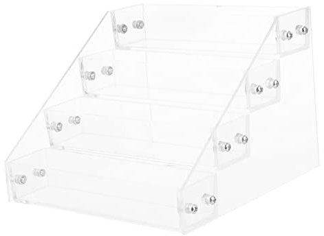 DRESSOOS Nagellackständer Acryl 4-lagig Nagellack Organizer Lippenstiftständer Transparent Maniküre Salon Regal Für Kosmetikaufbewahrung