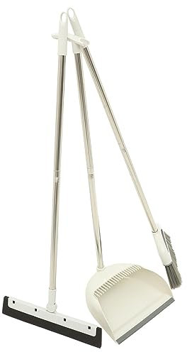 GOOHOCHY Escoba Recogedor y Fregona Multiusos para Limpieza del Hogar Resistente y Práctico con Diseño Compacto Herramienta para Barrer y Recoger Basura Interiores y Jardines Kit De Limpiez