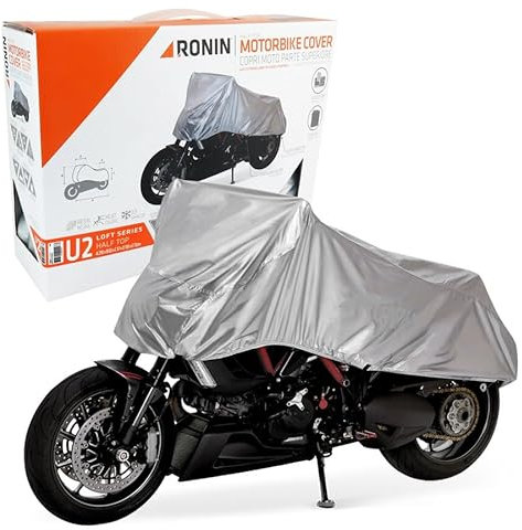 Ronin Telo moto da Esterno ed Interno Impermeabile facile da installare, copertura meta moto, Grigio, Taglia U1, 195x50x106cm