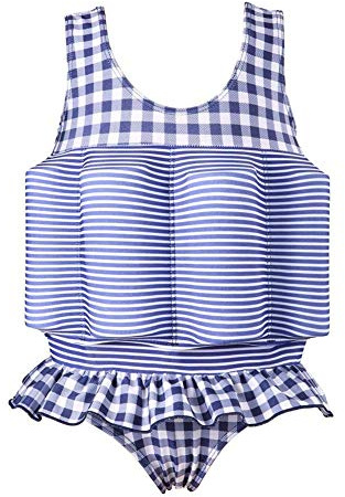 Kid Girls Boy Float Suit One Piece Floating Swimsuit with Adjustable Buoyancy Flotation Swimwear Learn to Swim Training Aid Vest Bodysuit Beach Bathing Suit Swimming Costume Blue 6-7 Years