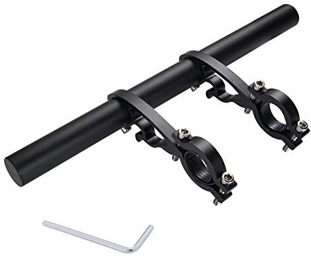 Yizhet Extension de Guidon de vélo, Guidon de Vélo Extenseur Lampe Lumière Support Téléphone Extension pour Motorcycle E-Vélos Bike