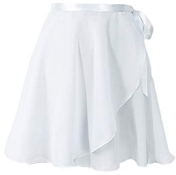 CHENGZI Ballett-Wickelröcke, Chiffon, Tanzrock, Gymnastik, Skate, Ballett, Training, Röcke für Damen und Kinder, weiß, XL