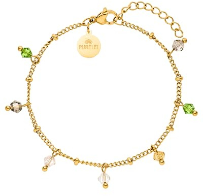 Purelei® Boho Armband (Gold) – Elegantes, verspieltes Damen Armband – Edelstahl – Verstellbare Länge 16-19cm – Hawaiianisch inspiriert & wasserfest