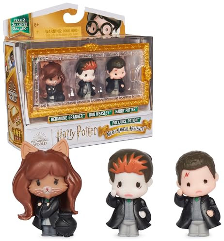 Wizarding World Harry Potter - Micro Magical Moments Sammelfiguren Multipack Vielsaft-Trank mit Harry, Hermine, Ron und Setzkasten, Spielzeug für Kinder ab 6 Jahren, Fanartikel (sortiert)