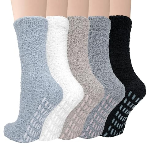 Kotashion Chaussettes Pantoufles Moelleuses Pour Femmes Thermiques Douillettes Chaude Chaussette Hiver Douces et Chaudes Corail Pilou-Pilou Chaussette Filles Noël Pour Dames Cadeau