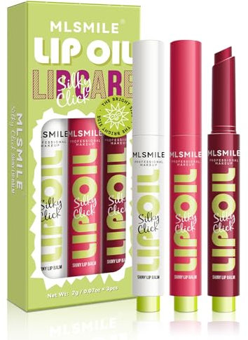Plump Lipgloss Lip Oil Set,3 Pcs,Langanhaltend,Pflegend, Expressergebnis,Geschmeidige und Hydratisierte Lippen,Glänzendes Finish für Trockene & Rissige Lippen
