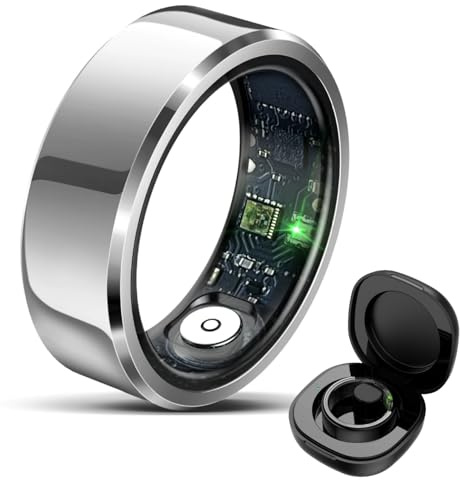 bergxperten Trovoro - Anillo inteligente para hombres y mujeres – Rastreador de salud Bluetooth con frecuencia cardíaca, sueño, presión arterial y monitoreo de oxígeno, podómetro, contador de calorías