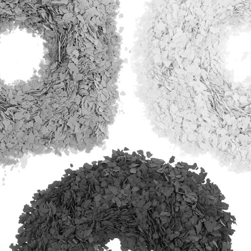 VILLFUL Kit 1 Kg Scaglie Colorate per Vernice Epossidica Pavimenti Cementizi Rivestimento Decorativo per Garage e Interni Vernice Nera per Pareti e Superfici in Resina