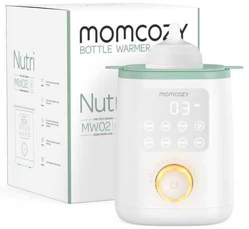 Momcozy Nutri - Calentador de biberones para bebé con control de temperatura preciso y luz nocturna