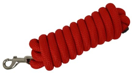 Aymzbd Longe en Nylon Robuste, Licol, Boucle à Une Main, Convient pour L'entraînement et Les Compétitions équestres, Rouge