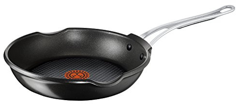 Tefal Jamie Oliver Premium Cast Aluminium Induction Wave Frying Pan in Black., Black, 50.6 x 29.6 x 13.1 cm