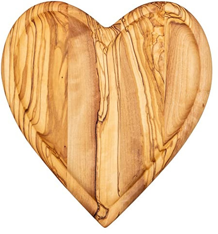 Holzschale Olivenholz ca. 20x20cm Herz Schale Holz Tischdeko Dekoschale Unikat Snackschale Herzform Love Liebe