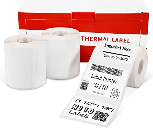 Phomemo 3 Rolls M110 Label, 1.57 x 1.18 (40 x 30mm), Multi-Purpose Self-Adhesive Thermal Label for Phomemo M110 M220 M221 M120 M150 M250 M260 M108 M100 M102 M200, 230 / Roll, 3 Rolls