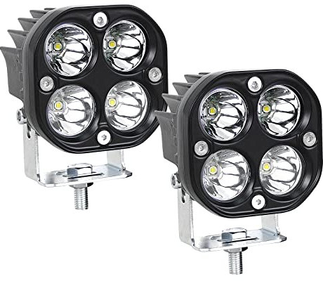 Willpower Lot de 2 feux de conduite tout-terrain LED 7,6 cm 40 W étanches pour Wrangler Offroad 4 x 4 Auto Voiture Camion ATV UTV SUV Bateau Moto