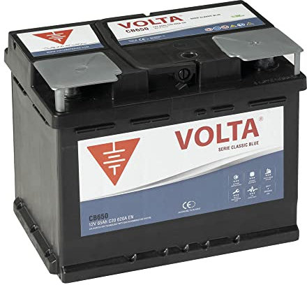 Bateria de Coche Classic Blue 65Ah 620A - Borne +Dcha - Medidas Largo 242 x Ancho 175 x Alto 190 mm con 2 años de Garantía - Fabricación Europea.