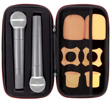 Vaguelly Case with Foam, Hard Bag for Travel Outing Handheld Dual Zipper, Case