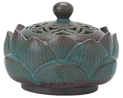 XYUERU Olla for ajo, Forma de Flor, Creatividad, Retro, cerámica, Tarro for ajo, Hecho a Mano con ajo Blanco, Tarro for almacenar Cebolla, Especias, tarros for la Cocina, Costa del ajo