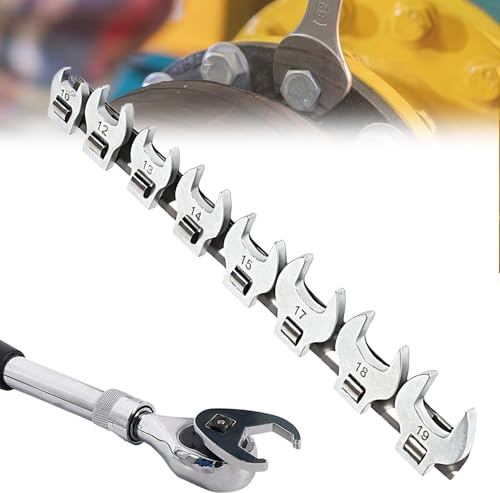 SYXLS 11 Juego de Llaves métricas para tuercas, Métricas 10-22mm, Reparación de Automóviles, Reparación de Máquinas, Artefacto de Reparación de Tiendas 4s, Conjunto de Herramientas de Llaves