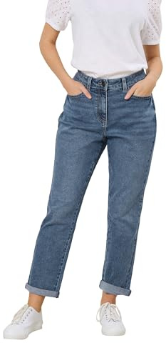 M&Co Midwash Boyfriend Jeans - Women's Blue