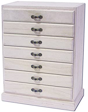 INNSPIRO Schubladenbox aus Floßholz 7 Schubladen 25 x 13 x 33 cm, 221