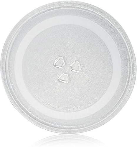 ADERTOS Mikrowellenteller 25.5cm Mikrowelle Glasteller mit 3 Fixierern Ersatzteller Mikrowelle Drehteller Glasteller Drehteller Glasplatte für Mikrowellen Mikrowellenher