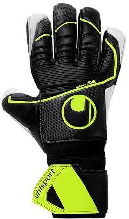uhlsport Supersoft HN Flex Frame, Kinder und Erwachsene Torwarthandschuhe, Noir/Jaune Fluo, 8.5 -