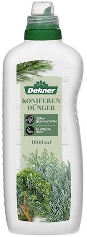 Dehner Koniferen-, Tannen- und Thujendünger, hochwertiger Flüssigdünger, Dünger für Nadelgehölze, organischer NPK-Dünger, mit Spurennährstoffen, 1 l, für ca. 100 l