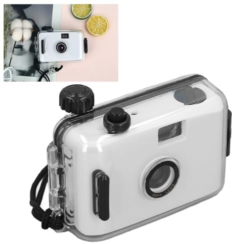 Fotocamera a pellicola retrò, 35 mm, riutilizzabile, con custodia, fotocamera a pellicola monouso, per compleanni, matrimoni, viaggi (nero e bianco)
