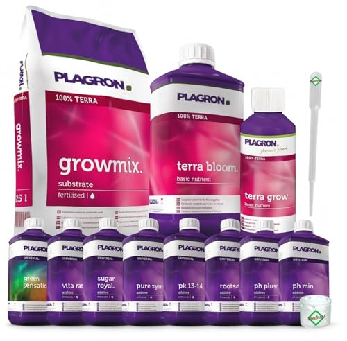 Weedness Plagron Growmix 50 L Set End-Premium All-Star – Gödningsmedel pack jordkvalitet All-Star