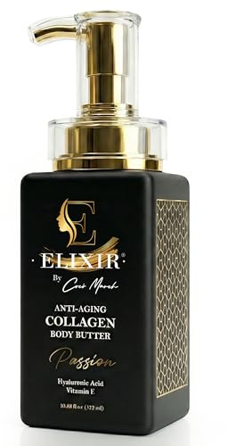 Elixir by Cocó March – Manteca Antiedad para Manos y Cuerpo con Aroma a Pasión – Con Colágeno, Ácido Hialurónico, Vitamina E, Manteca de Karité y Coco – 236 ml
