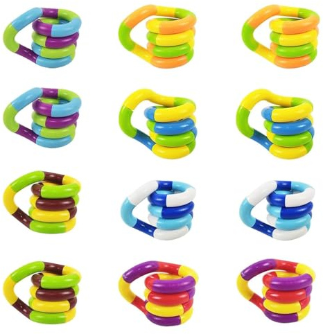 12 Pcs Fidget Toys Toy Stress Relief Toys Adults Tangle Fidget For Home Office Sensory Play Fine Motor Skills Development Calming Tool Focus