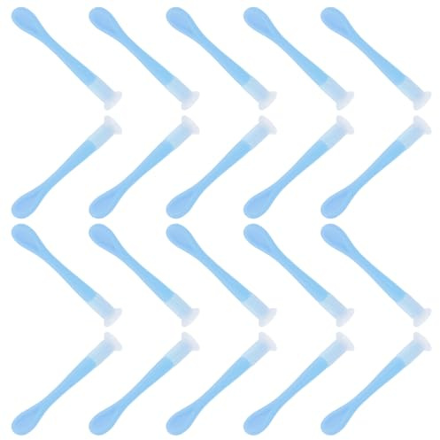 LALADEFIEE Lot de 20 Bâtonnets pour Lentilles de Contact Réutilisables Bleus, Outil Ventouse D'insertion Retrait, Accessoire Compact pour Manipulation Précise et Hygiénique des Lentilles