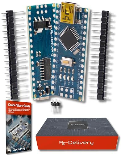 AZDelivery 1x AZ-Nano V3-Board Set - AZ-Nano V3-Board Mikrocontroller mit Atmega328 CH340 inklusive E-Book