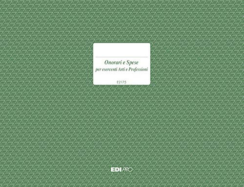 EDIPRO - E2175 - Registro di contabilità onorari e spese 19 pagine numerate f.to 24,5x31